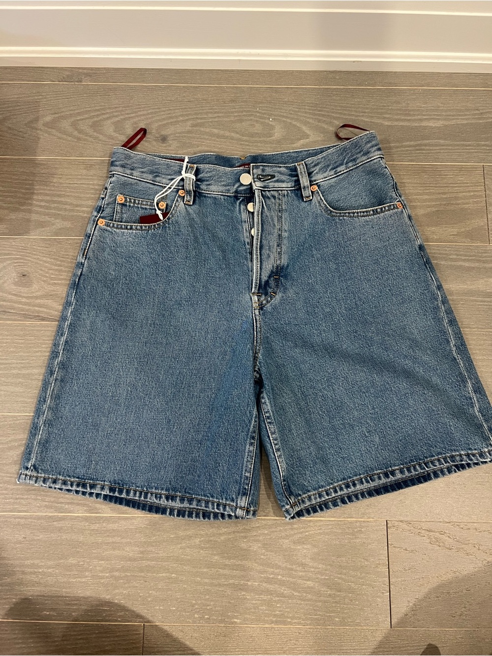 Gucci Women's Mid Blue Denim Bermuda Shorts